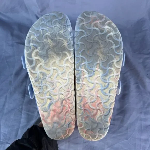 Women’s 7-7.5 EU 38 Birkenstock Arizona Essentials EVA Sandal Marble Tie Dye - Picture 2 of 3